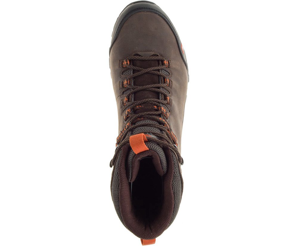Merrell Boots Brown - Phaserbound Mid Waterproof Comp Toe Wide Width - Mens 78DWRVEBY